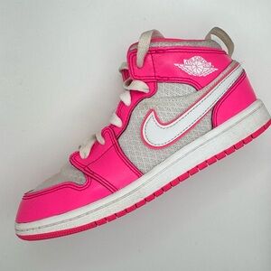 Size 2Y - Nike Air Jordan 1 Mid GS Hyper Pink Kids Shoes